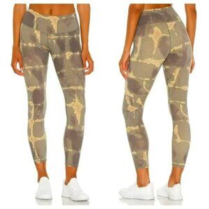 Varley Luna Legging Golden Tie Dye Crop Ankle Size Large Athleisure Yoga‎
